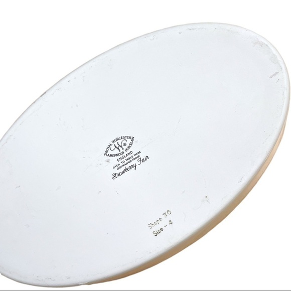 🔥ROYAL Worcester Flameproof Porcelain Oval Dish, Strawberry Design, EUC - Picture 6 of 7